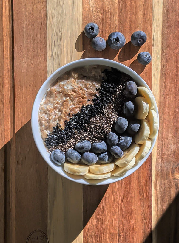Black Currant, Banana and Chia Pudding