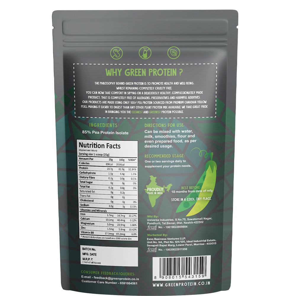 Unflavoured 20g Plant Protein - Pack of 1kg - Pure
