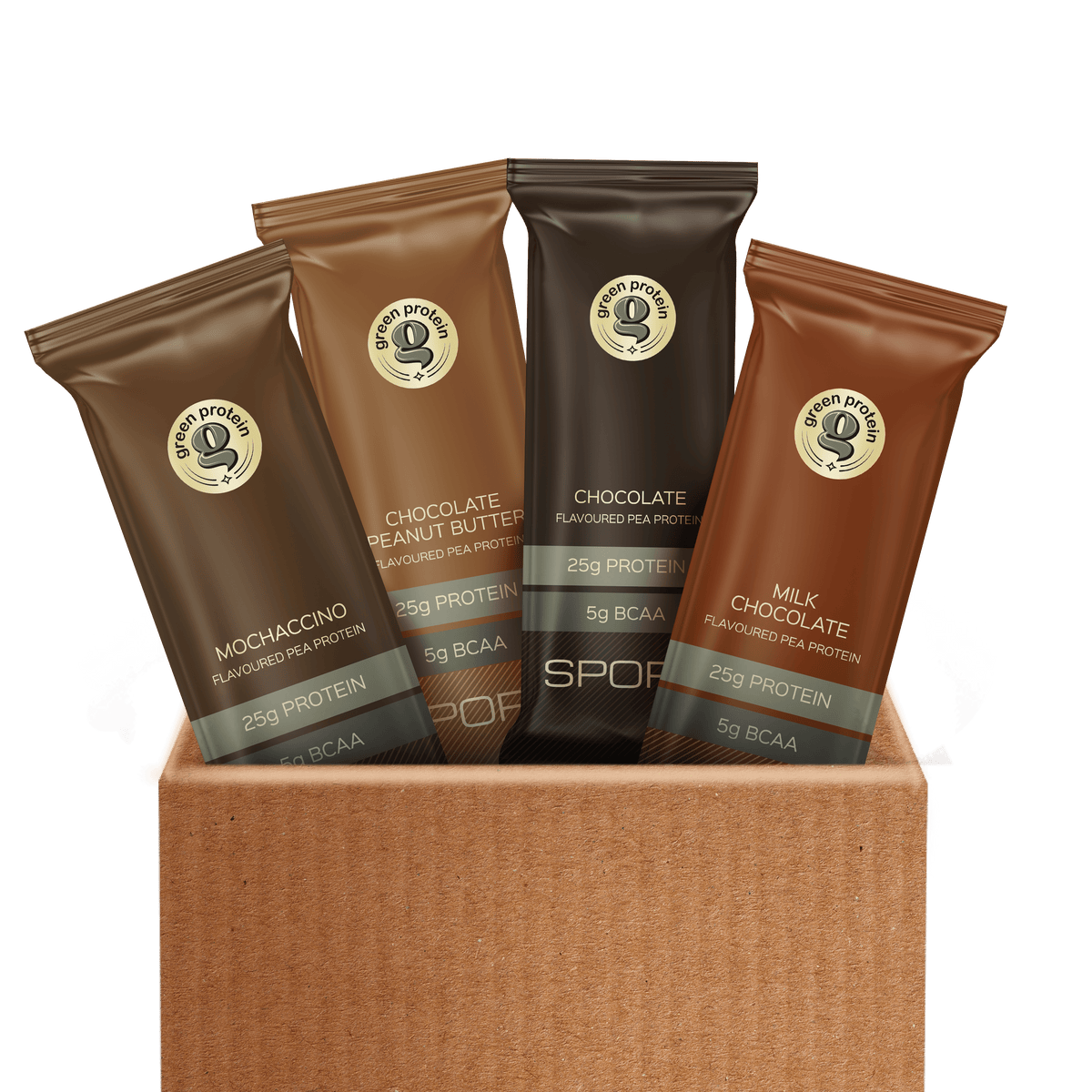 Chocolate Assorted Sachets 25g Plant Protein - Pack of 12 - Sport