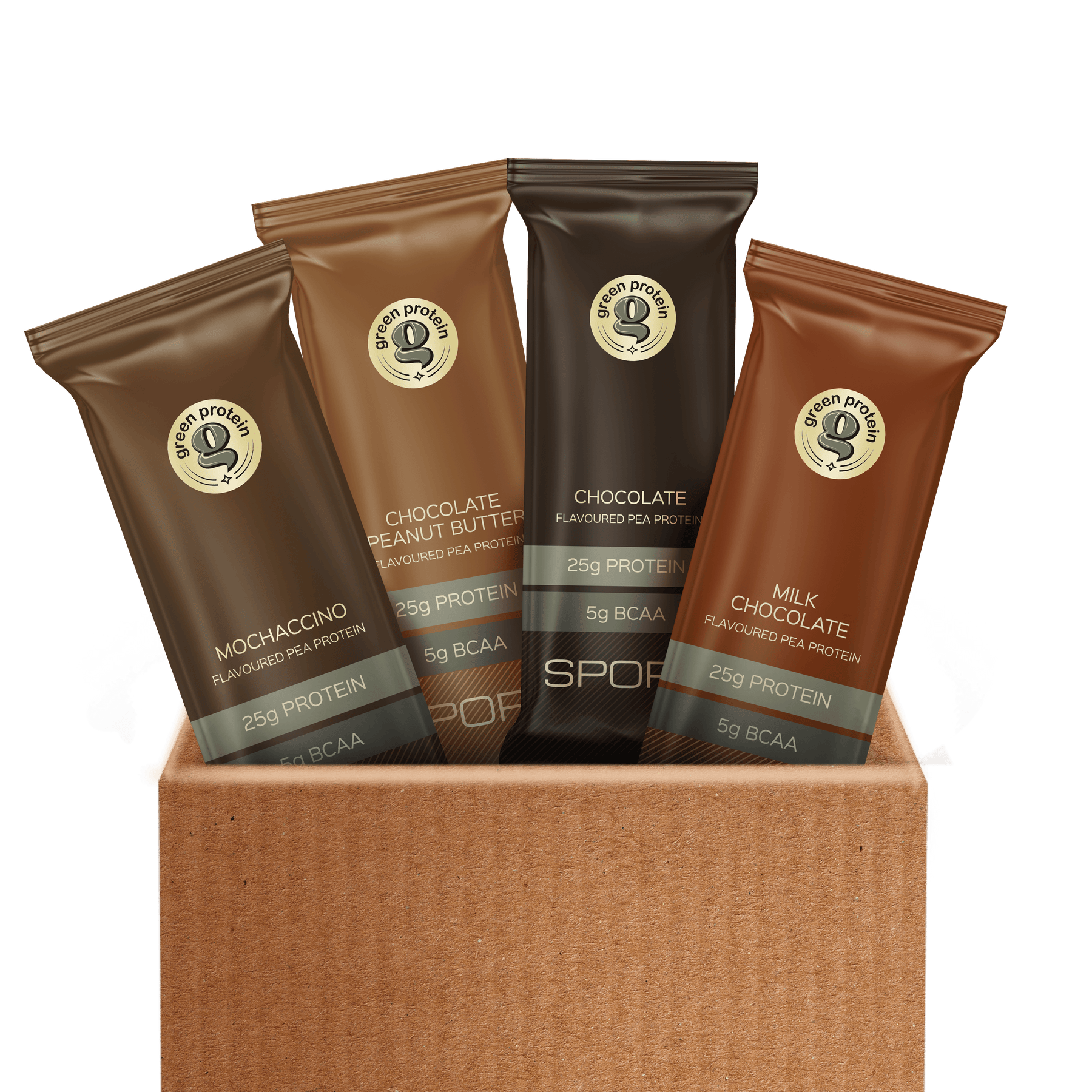 Chocolate Assorted Sachets 25g Plant Protein - Pack of 12 - Sport
