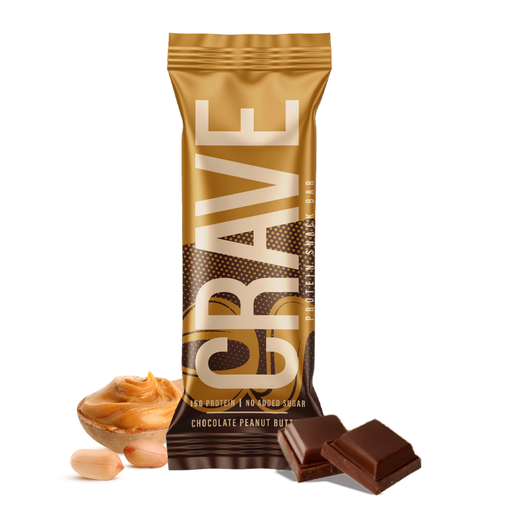 Chocolate Peanut Butter Bar 15g Plant Protein - Pack of 8 - Crave