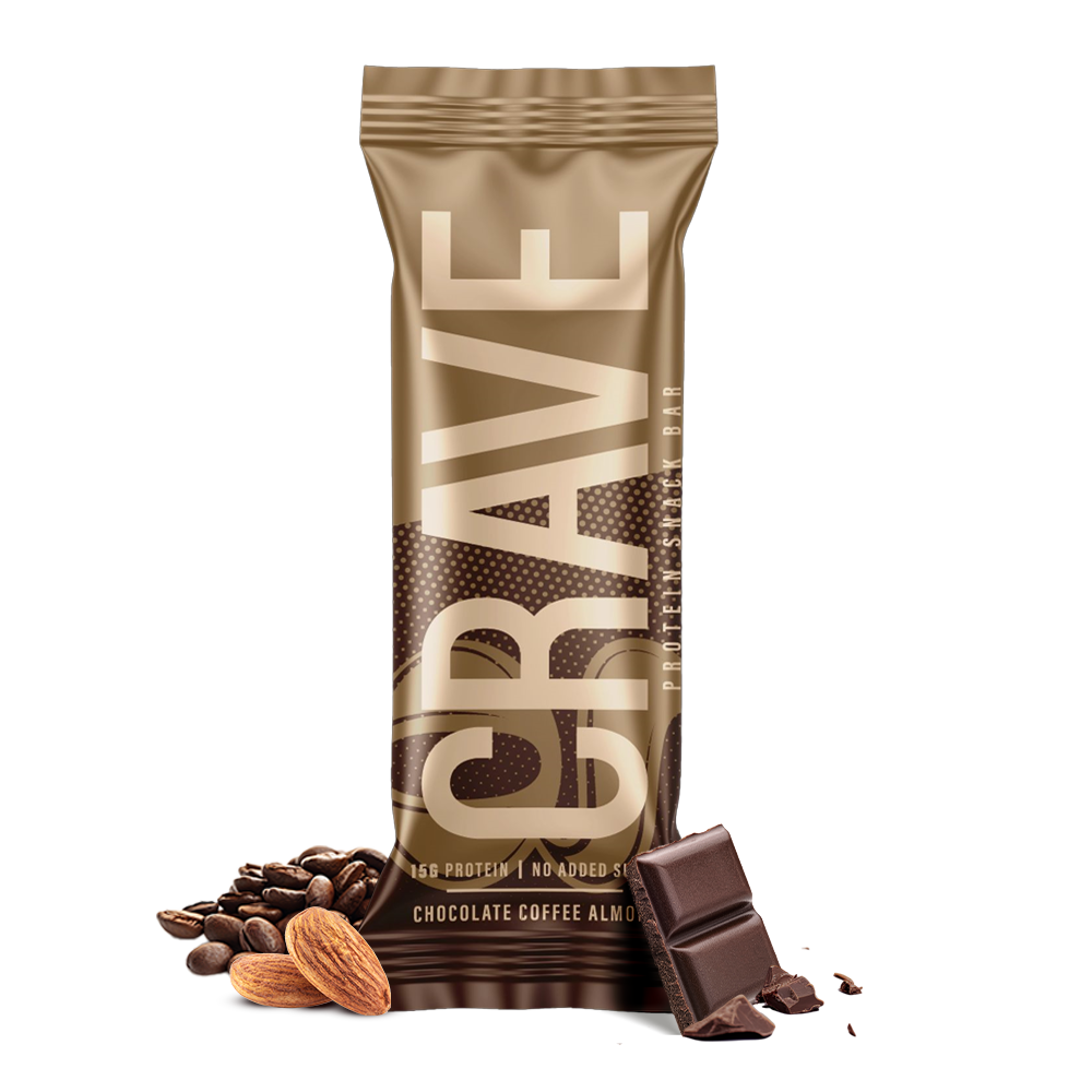 Chocolate Coffee Almond Bar 15g Plant Protein - Pack of 8 - Crave