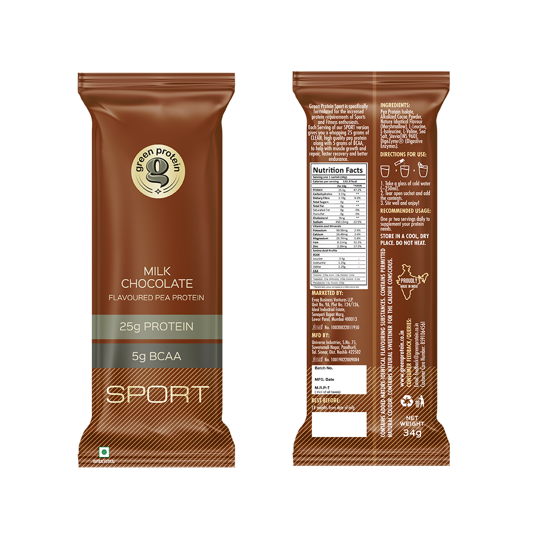 Chocolate Assorted Sachets 25g Plant Protein - Pack of 12 - Sport