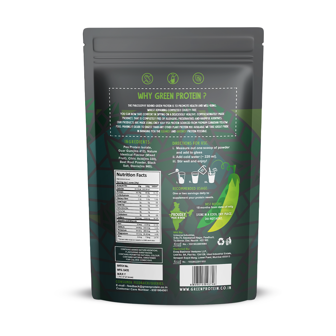 Mixed Fruit 15g Plant Protein - Pack of 500g - Regular