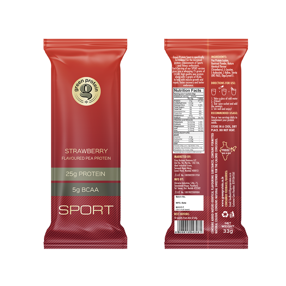 Sport Assorted Sachets 25g Plant Protein - Pack of 12
