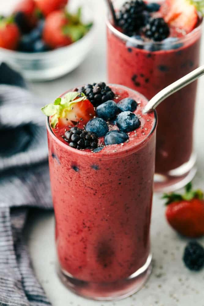Very Berry Smoothie Bursting with Antioxidants Green Protein