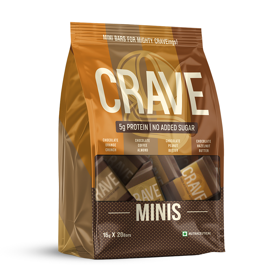 Crave Minis Assorted Bars | 5g Plant Protein | Pack Of 20
