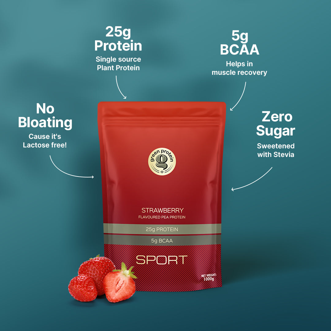 Strawberry 25g Plant Protein - Pack of 1kg - Sport