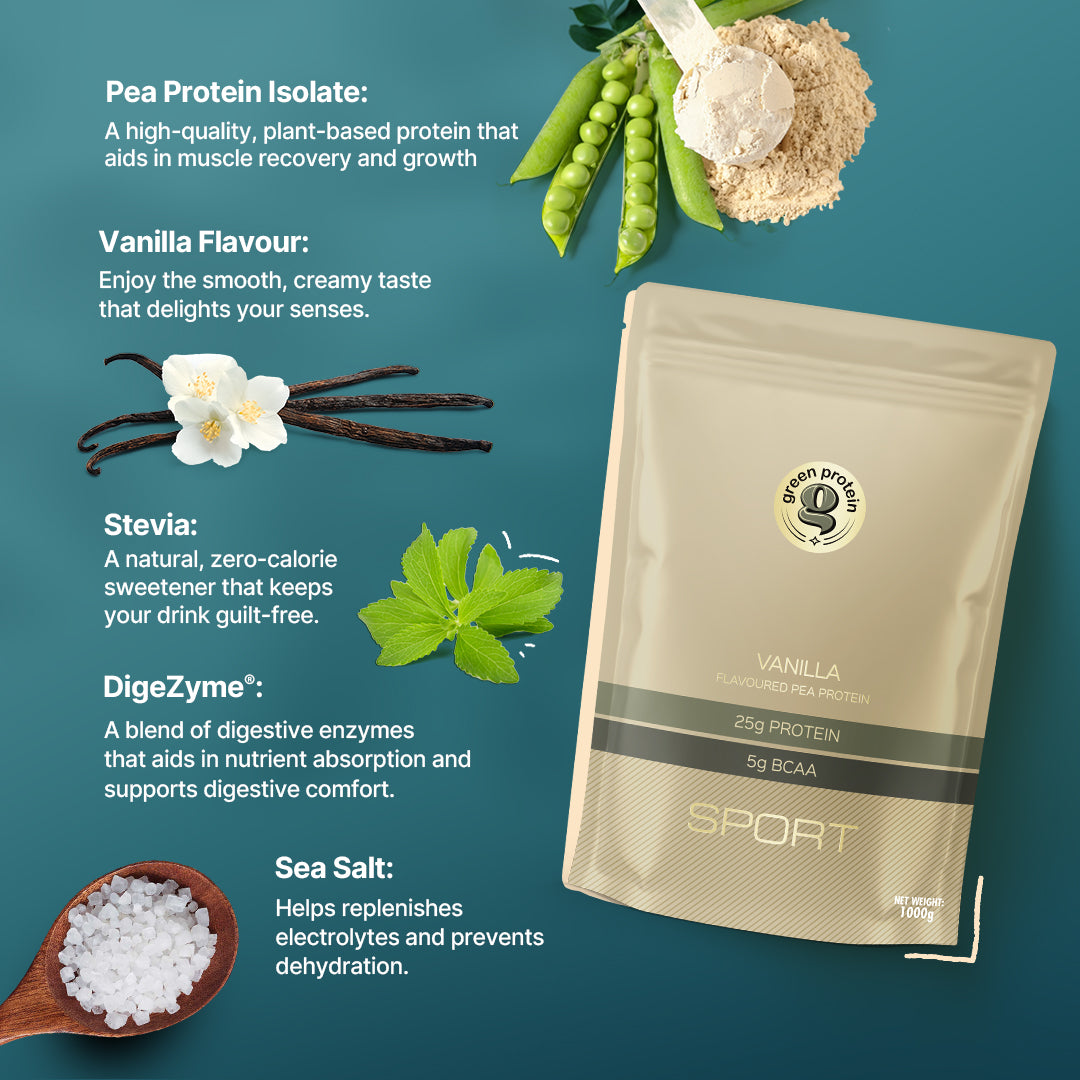 Vanilla 25g Plant Protein - Pack of 1kg - Sport