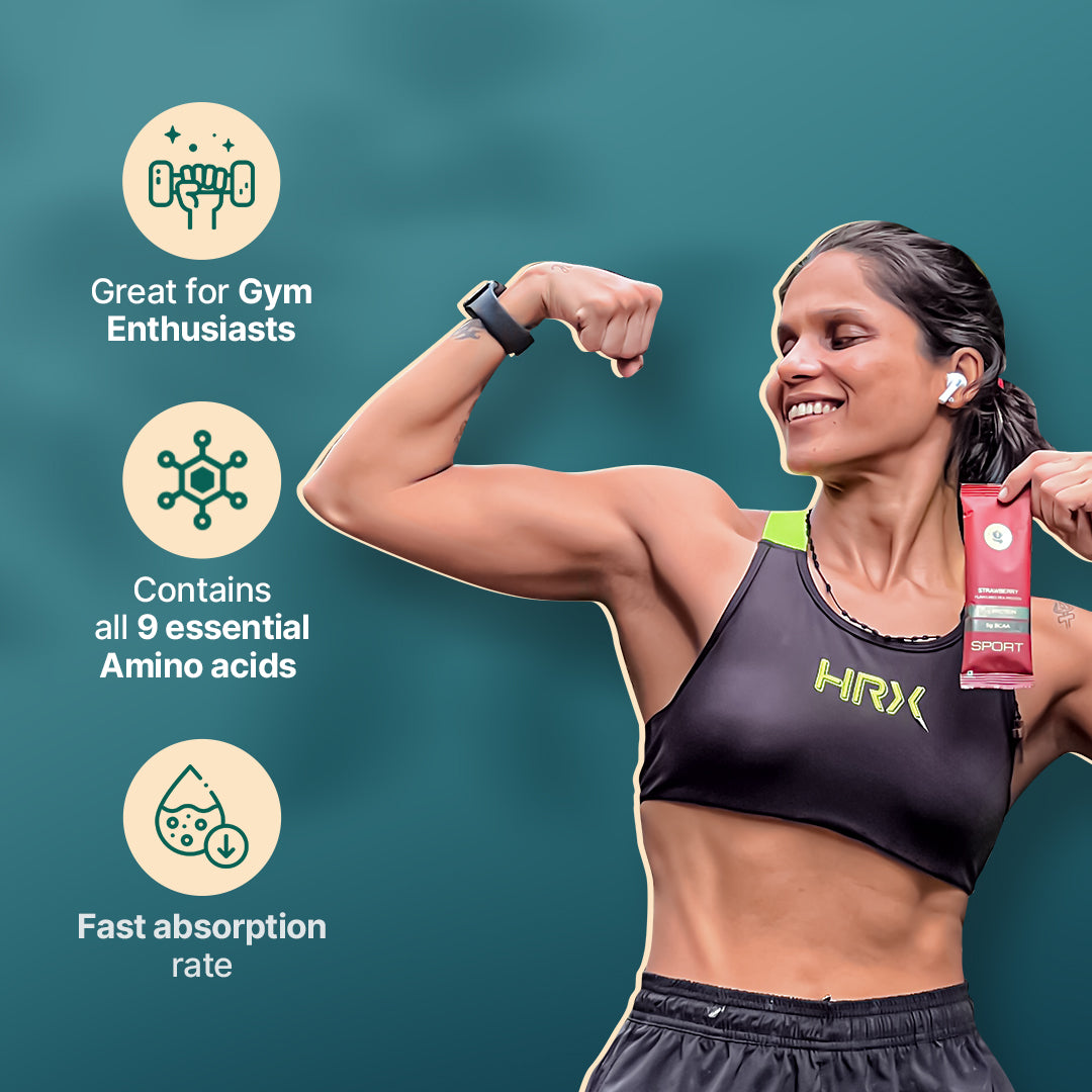 Strawberry 25g Plant Protein - Pack of 1kg - Sport