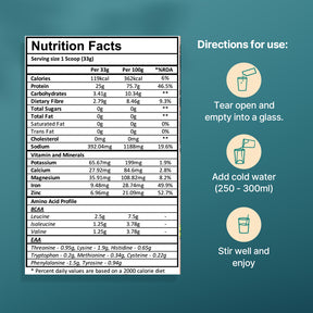 Chocolate 25g Plant Protein - Pack of 1kg - Sport