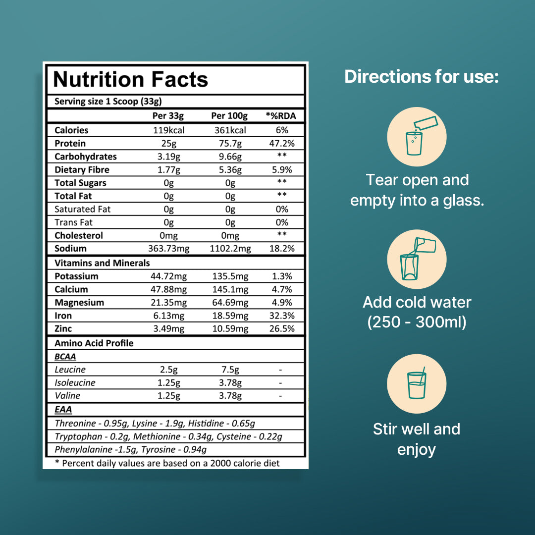 Vanilla 25g Plant Protein - Pack of 1kg - Sport