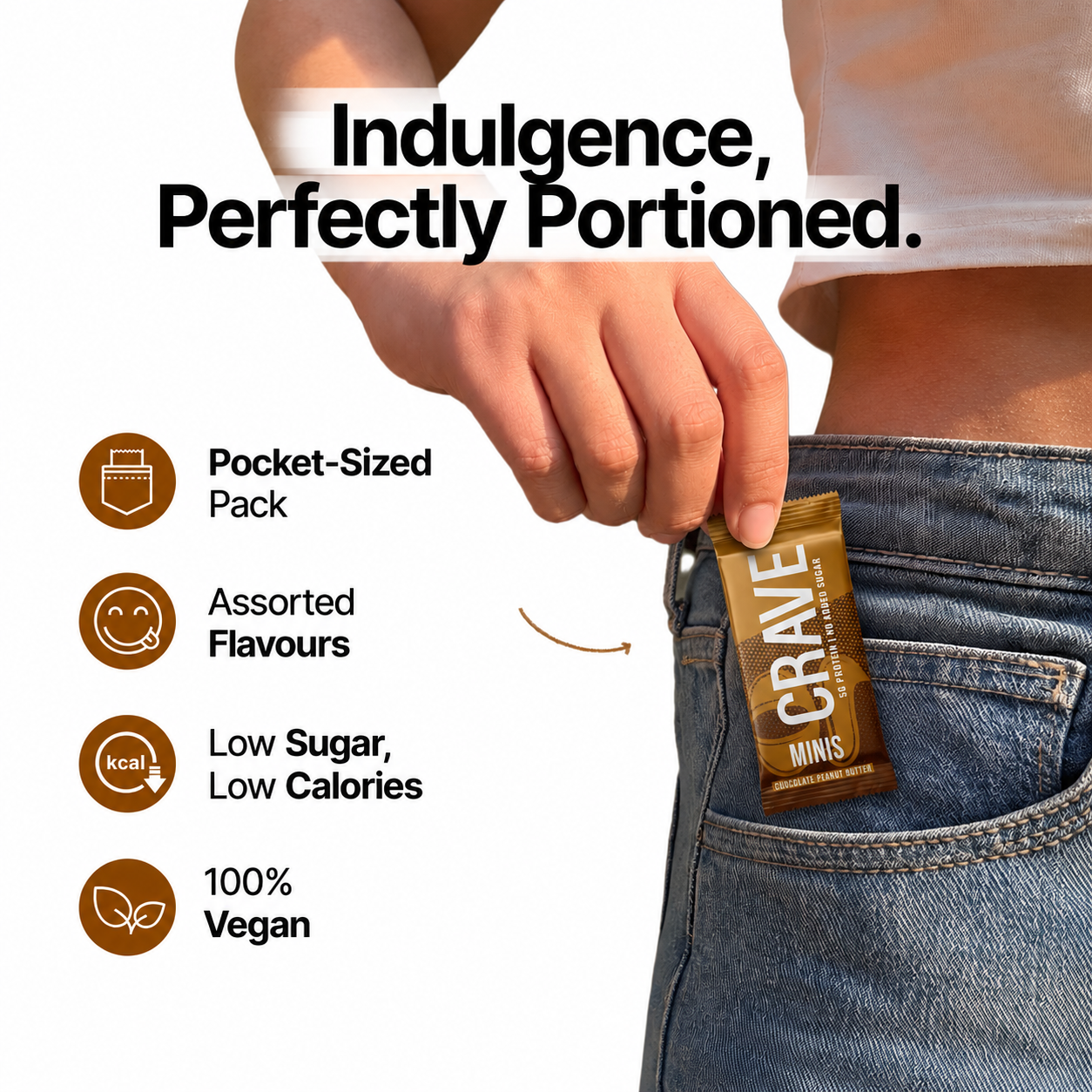 Crave Minis Assorted Bars | 5g Plant Protein | Pack Of 20
