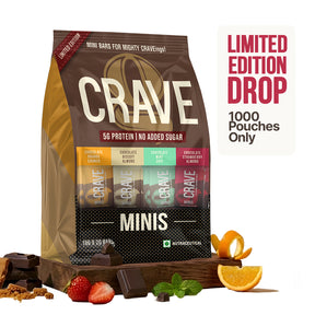 Crave Minis Limited Edition Assorted Bars | 5g Plant Protein | Pack Of 20
